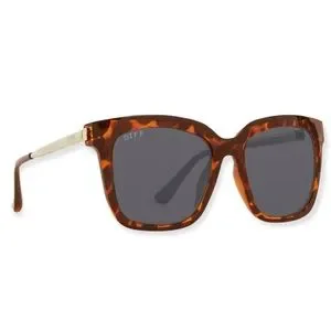 NWT- DIFF-Brown Oversized Square Frame Sunglasses. HAILEY Hailey Square Sunglasses | Dark Tortoise & Brown Gradient  main image 4